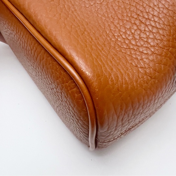 Vintage Dooney & Bourke Mini Bucket Drawstring Shoulder Bag Cognac Leather - Picture 13 of 16